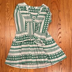 Tuckernuck Green and White Patterned Dress